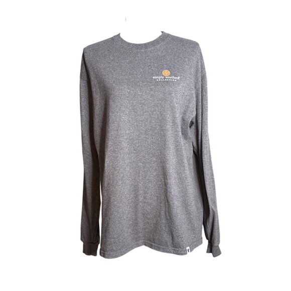 Simply Southern Tailgates & Touchdowns Women's LS Gray Tee Shirt L NWOT - Picture 1 of 8